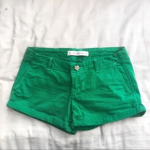 Abercrombie Low-Rise Green Shorts